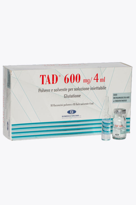TAD 600mg (Glutathione) kutija s ampulama za intravensku i intramuskularnu primjenu